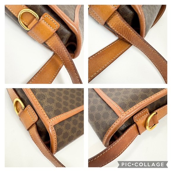 Celine Macadam Elegant Brown Leather Crossbody Bag - Picture 16 of 16